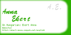 anna ekert business card